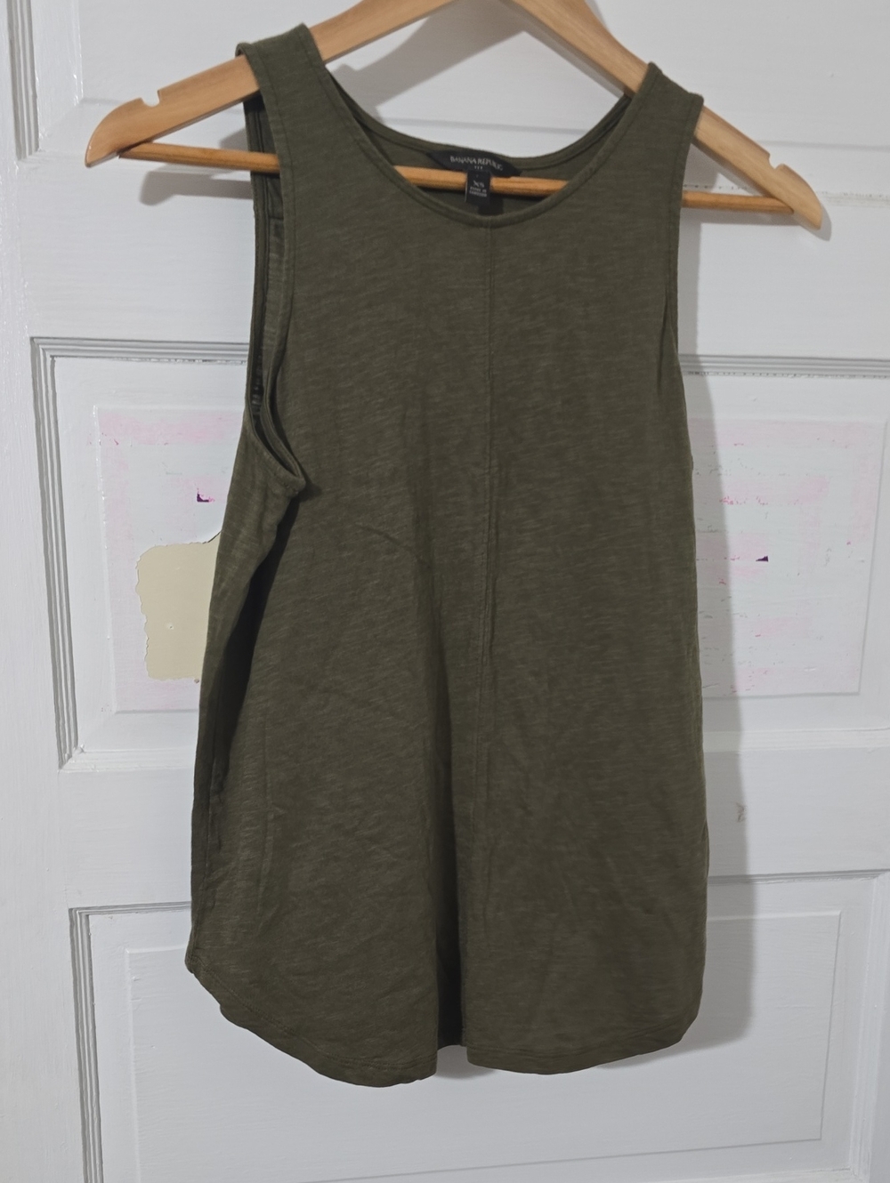 Banana Republic Olive Green Tank Swing Top